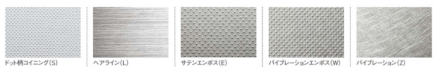 ステンレスワークトップバリエーション　クリナップカタログより抜粋